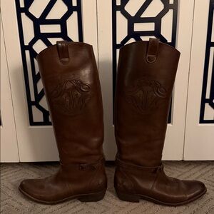 Frye LOGO equestrian boots - cognac Size 8